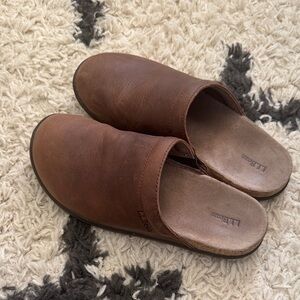 L.L. Bean Brown Leather Mules